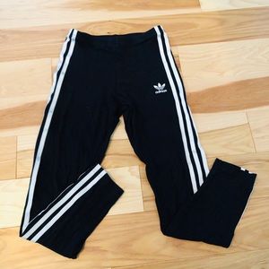 Girls adidas 3 stripe leggings
